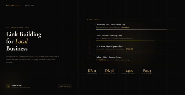 Link building for local business guide 2026