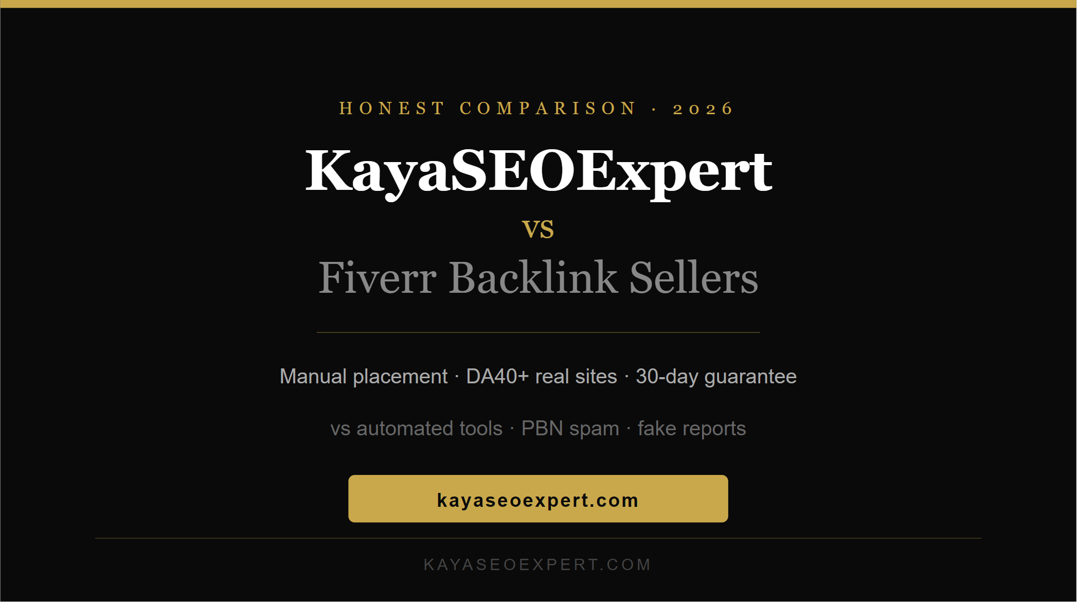 KayaSEOExpert vs Fiverr backlink sellers honest comparison 2026
