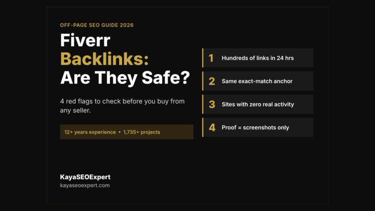 Fiverr backlinks: are they safe? 4 red flags to check before you buy